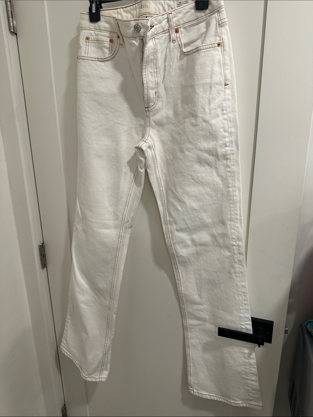 Rails White Straight-Leg Jeans